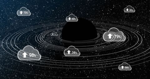 Cloud Computing Data Management in Space - Download Free Stock Images Pikwizard.com