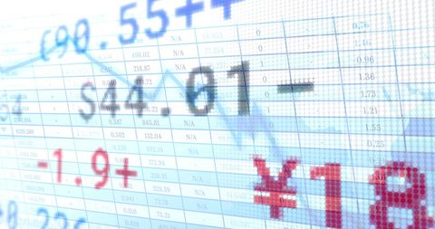 Digital Stock Market Data and Graph Overlay on White Background - Download Free Stock Images Pikwizard.com