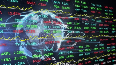 Digital Globe with Stock Market Data and Analytics