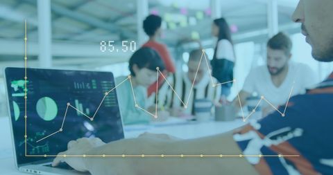 Business analysis with data visualization in office