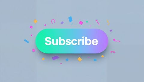 Vibrant Gradient Subscribe Button with Confetti Celebration for Modern Web and App CTAs