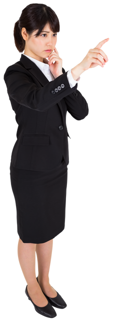 Transparent Businesswoman Pointing Forward on Transparent Background - Download Free Stock Videos Pikwizard.com