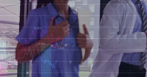 healthcare professionals analyzing financial data in modern hospital - Download Free Stock Images Pikwizard.com