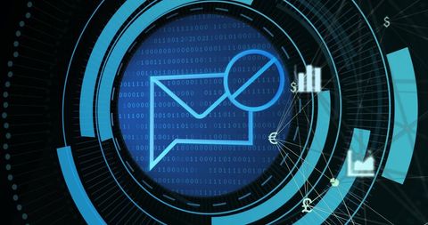 Digital Connections Network with Email Interface - Download Free Stock Images Pikwizard.com