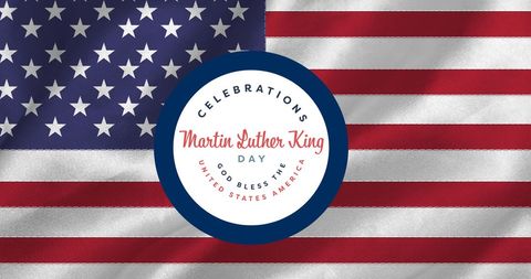 Martin Luther King Day Celebrations with American Flag - Download Free Stock Images Pikwizard.com