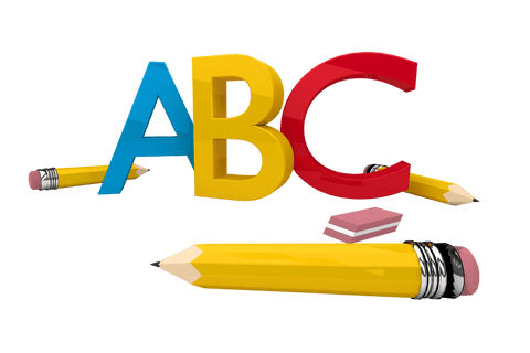 colorful abc with pencils on transparent background - Download Free Stock Videos Pikwizard.com
