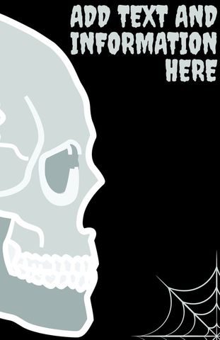 Skull Graphic with Spider Web for Halloween Promotions - Download Free Stock Templates Pikwizard.com