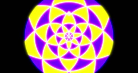 Hypnotic motion neon pattern loop