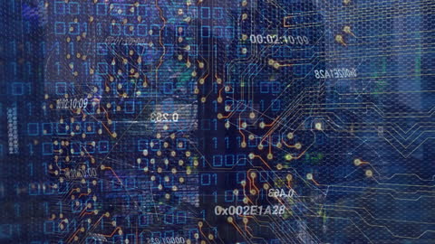 Futuristic Digital Data Network Background