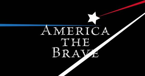 Patriotic abstract with stripes and stars celebrating americana