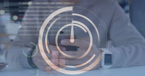 Smartphone with Digital Financial Data Visualizations Overlay - Download Free Stock Images Pikwizard.com