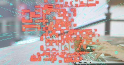 advanced cybersecurity concepts with qr code imagery - Download Free Stock Images Pikwizard.com