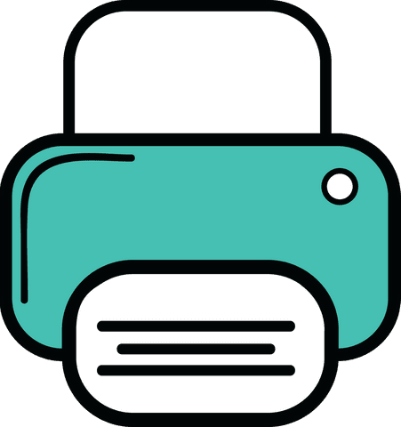 Abstract Printer Icon with Transparent Effect on White Background - Download Free Stock Videos Pikwizard.com