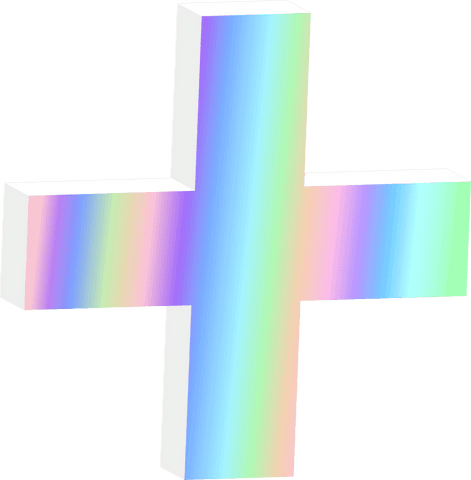 3d pastel gradient plus sign with volumetric depth on transparent background - Download Free Stock Videos Pikwizard.com