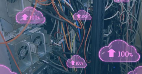 Cloud Computing Concept with Servers and Data Uploading Visual - Download Free Stock Images Pikwizard.com
