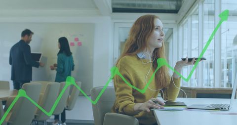 Financial Growth Concept with Business Team Conferring