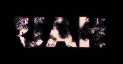 Crumbled Ukrainian Hryvnia Abbreviation on Black Background