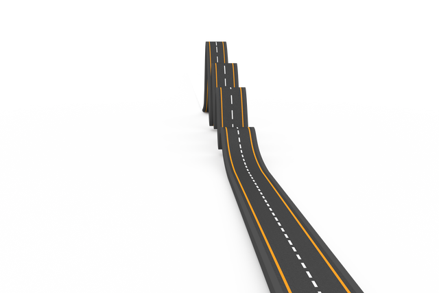 Modern Digital PNG of Curved Street Road on Transparent Background - Download Free Stock Videos Pikwizard.com