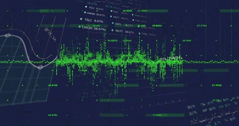 Dynamic visual representation of financial data processing