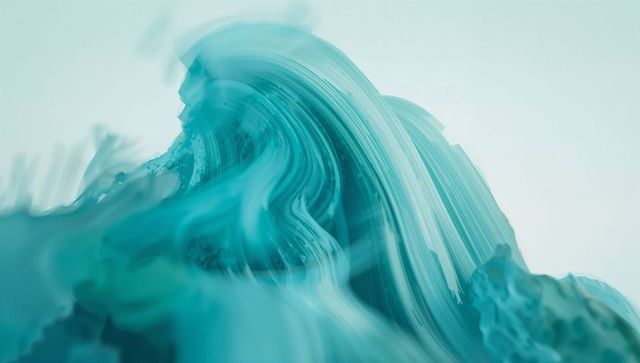 Vibrant fluid dynamics in digital abstract art