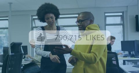 Diverse Colleagues Analyzing Social Media Trends in Modern Office - Download Free Stock Images Pikwizard.com
