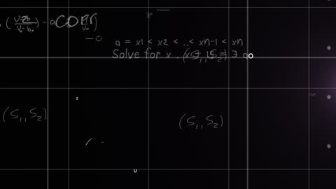 Animated Mathematical Equations on Dark Background