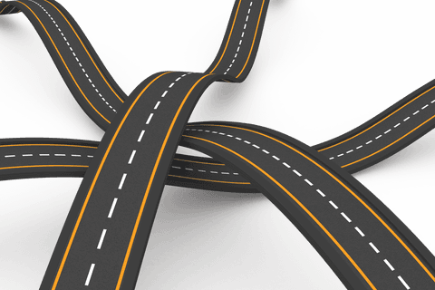 wavy roads network on transparent background with paths - Download Free Stock Videos Pikwizard.com