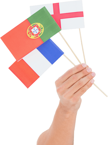 hand holding diverse national flags with transparent background - Download Free Stock Videos Pikwizard.com