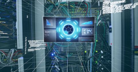 Global Digital Networking Interface with Graphs and Connections - Download Free Stock Images Pikwizard.com