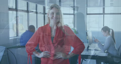 Digital Financial Data Concept in Modern Office Environment