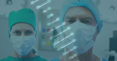 Healthcare technology surgeons and dna sequence overlay