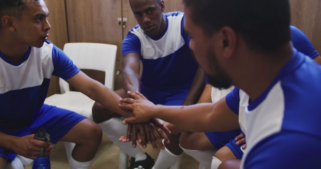 Soccer Team Motivational Huddle in Locker Room - Download Free Stock Images Pikwizard.com