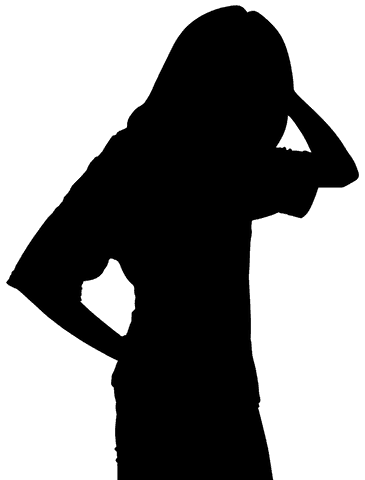 Silhouette of sportswoman performing high jump on transparent background