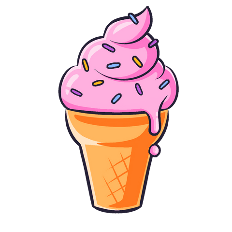 pink swirl cone with multicolored sprinkles transparent background - Download Free Stock Videos Pikwizard.com