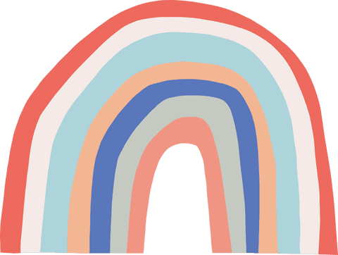 Colorful Rainbow on Transparent Background Vector Illustration