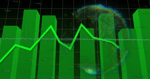 Global Finance Animated Data Over Globe Design