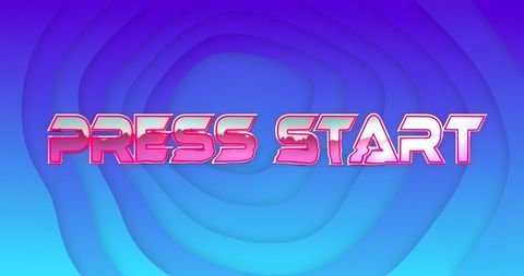 Retro Video Game Start Screen Text Design - Download Free Stock Images Pikwizard.com