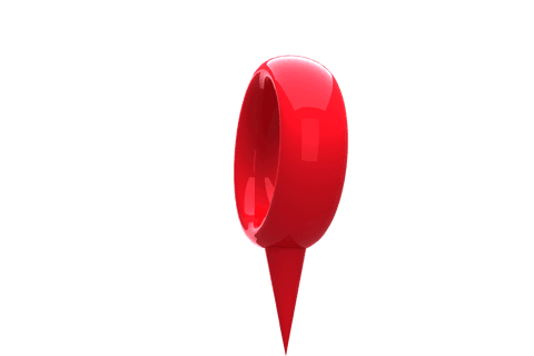 glossy red navigation pointer on transparent background - Download Free Stock Videos Pikwizard.com