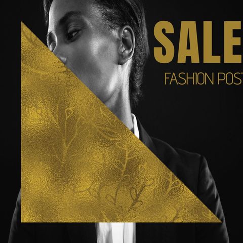elegant woman highlighted by gold geometric design - Download Free Stock Templates Pikwizard.com
