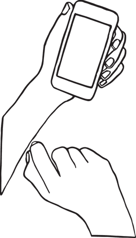 Transparent Outline of Hands Holding Smartphone in Line Style - Download Free Stock Videos Pikwizard.com