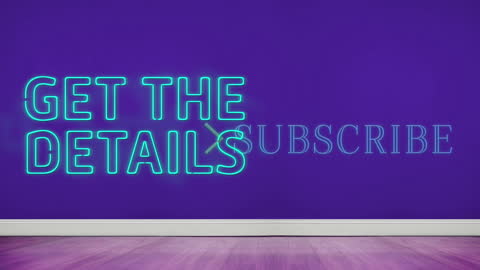 Modern Neon Subscribe Animation Over Purple Background
