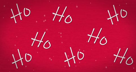 Festive Christmas 'Ho Ho Ho' with Falling Snow on Bright Red Background - Download Free Stock Images Pikwizard.com