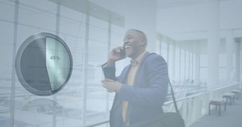 Business Professional with Financial Growth Chart