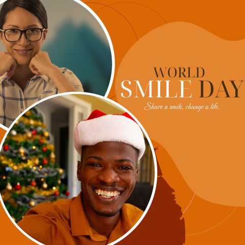 celebrating world smile day with diverse happy expressions - Download Free Stock Templates Pikwizard.com