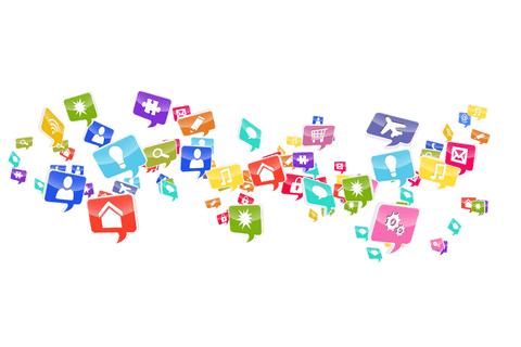 Transparent Background with Colorful Speech Bubbles Filled with Symbols - Download Free Stock Videos Pikwizard.com