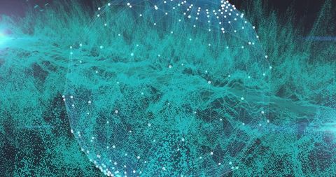 Futuristic Digital Sphere with Network Connectivity Design