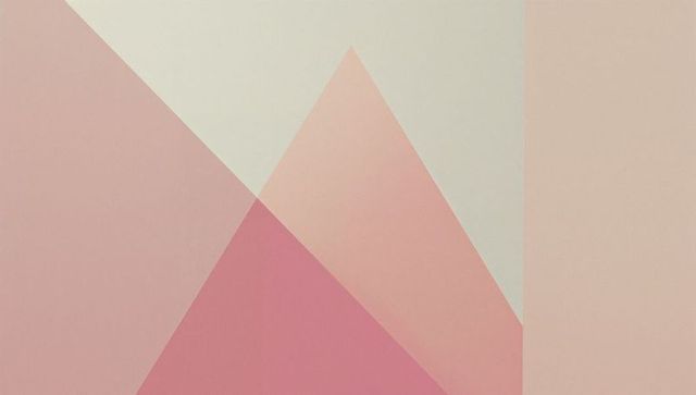 Abstract pastel triangles creating minimalist art design