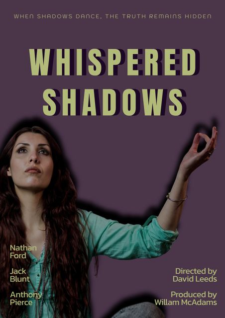 Intriguing Woman Gazing Upward Promoting Mystery Novel Whispered Shadows - Download Free Stock Videos Pikwizard.com