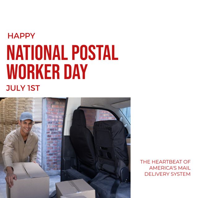 Happy National Postal Worker Day Celebrating Dedicated Delivery Professionals - Download Free Stock Templates Pikwizard.com