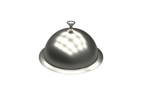 Silver Cloche Illustration on Transparent Background - Download Free Stock Videos Pikwizard.com